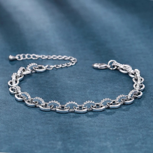 Jewelry Nib Rolo Diamond 18kt Gold Link Tennis Bracelet Poshmark